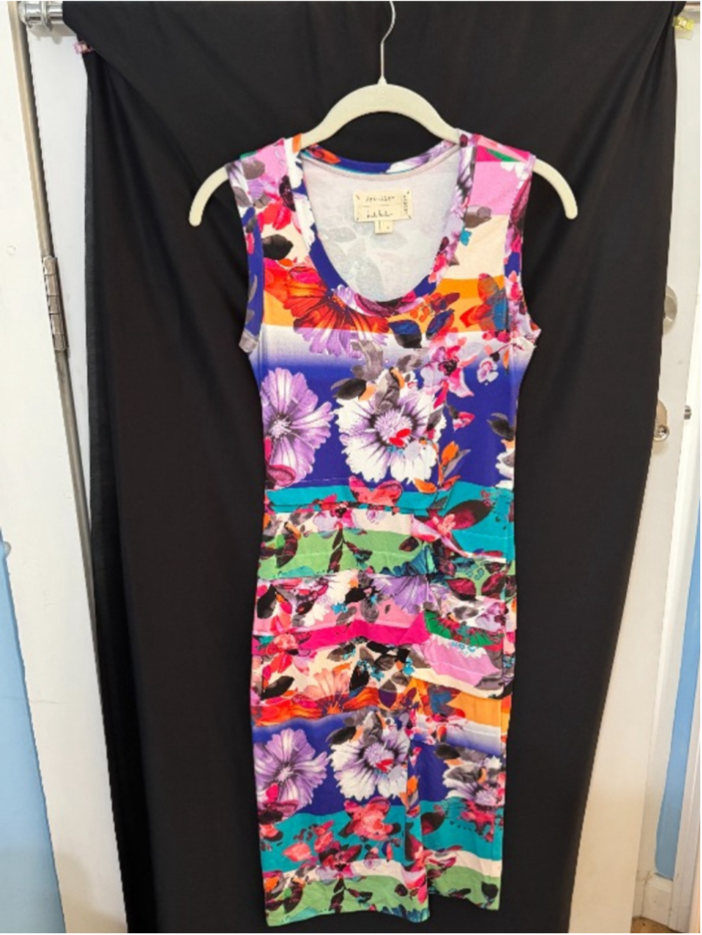 Nicole Miller Artelier Wild Flower Ruched Dress